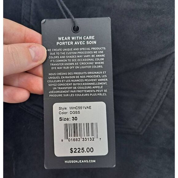 Hudson Holly High Rise Crop Flare in Black/Gray Ombre size 30 NWT - Picture 9 of 14